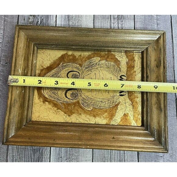 Vintage Owl Foil Art Print By Brenda - 5" x 7" Wooden Frame - Picture 9 of 9